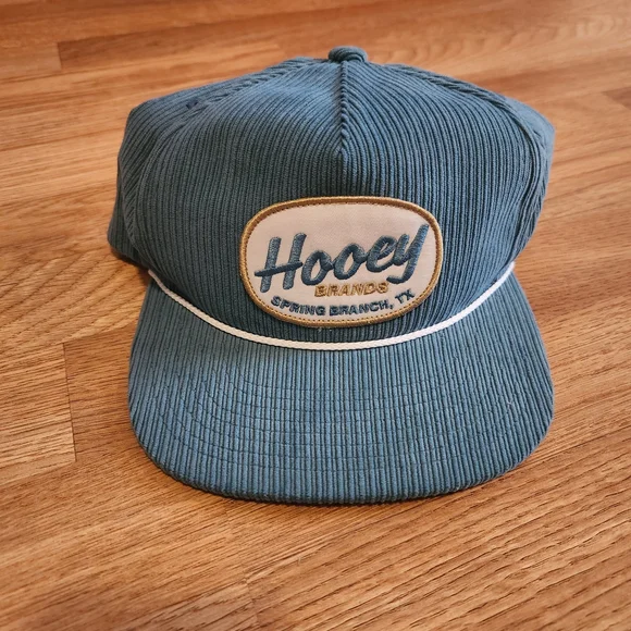 "Local" Hooey Hat Teal Corduroy w/White/Teal/Tan Patch - Picture 1 of 5
